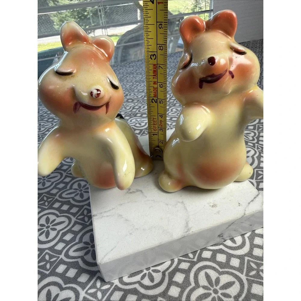 1950's Van Tellingen Bunny Hug Hugging Salt & Pepper Shakers Set Vintage